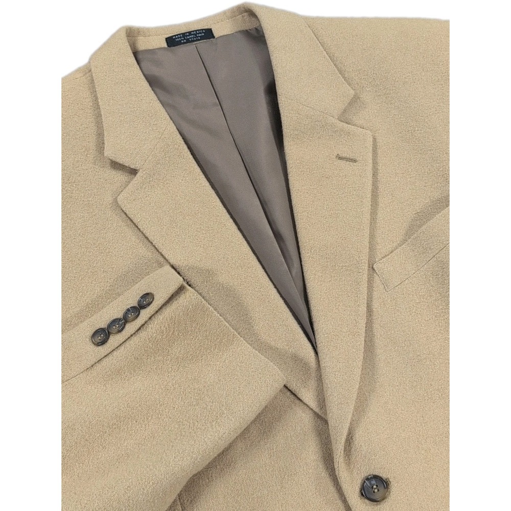 Botany 500 Sport Coat Blazer Mens 44R Tan Camel Hair 2-Button Notch Lpl Vintage